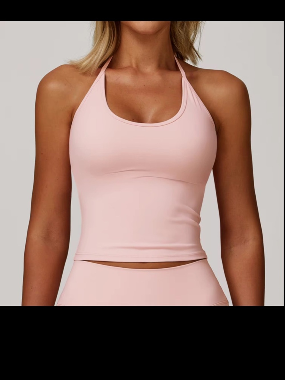 & Other Stories Pale Pink Halter Tank Top